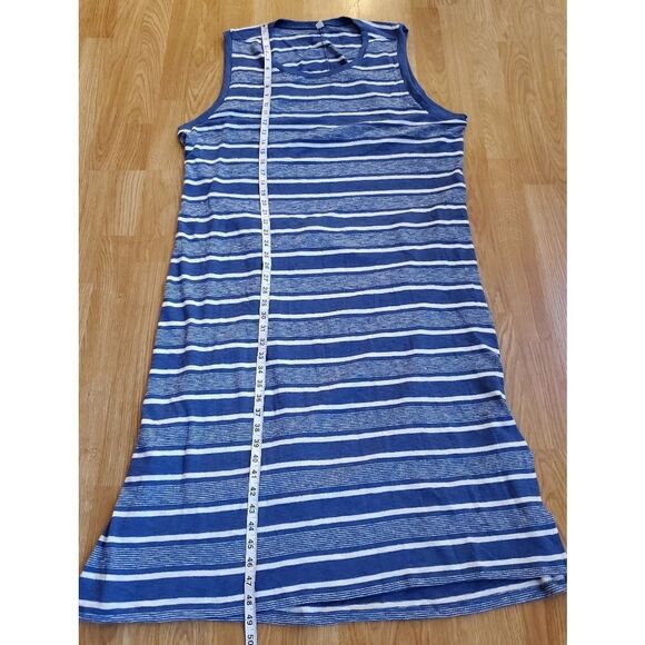 BP Stripe Tank Split Back Midi Dress size 4X in Blue/White - NEW - Picture 8 of 11
